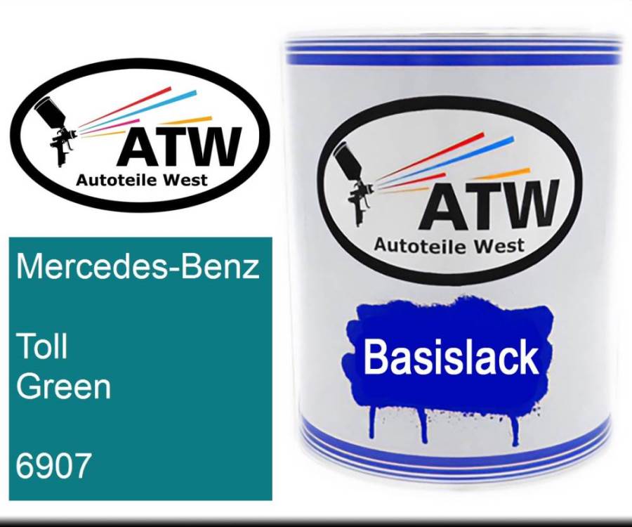 Mercedes-Benz, Toll Green, 6907: 1L Lackdose, von ATW Autoteile West.